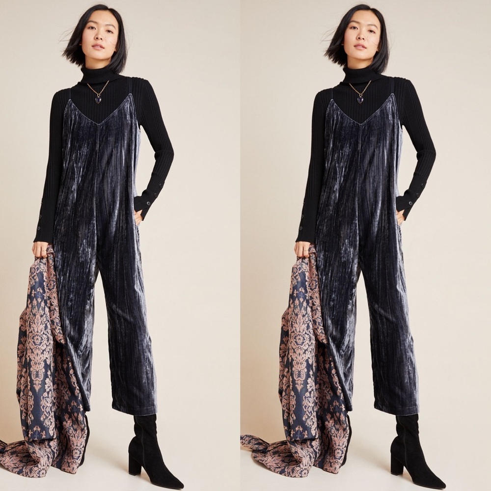 Anthro Dolan Left Coast Crushed Velvet Jumpsuit
